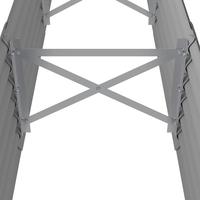 Strat înălțat grădină gri 224x40x36cm oțel galvanizat WALTI