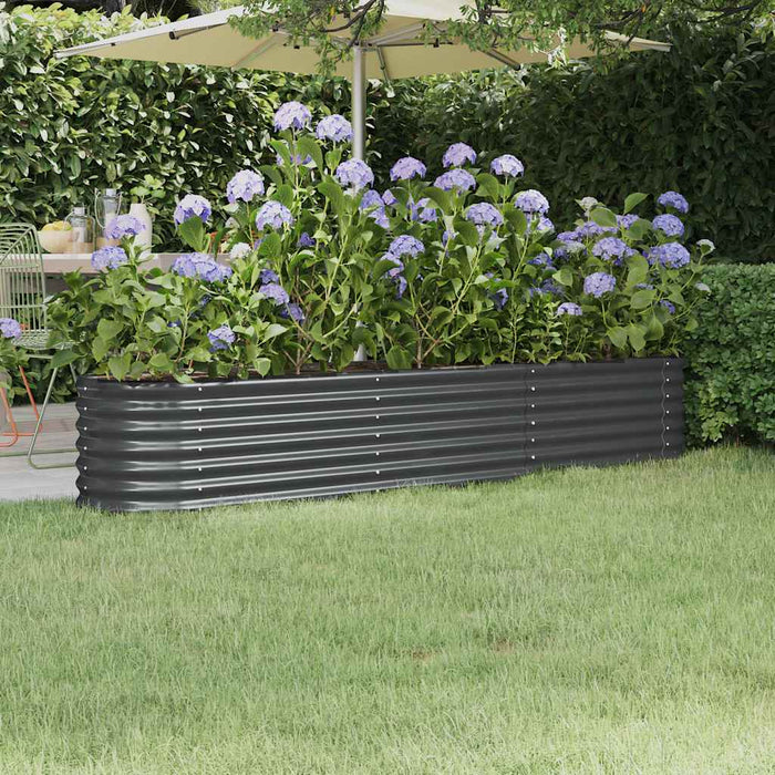 Strat înălțat grădină 224x40x36 cm oțel galvanizat WALTI