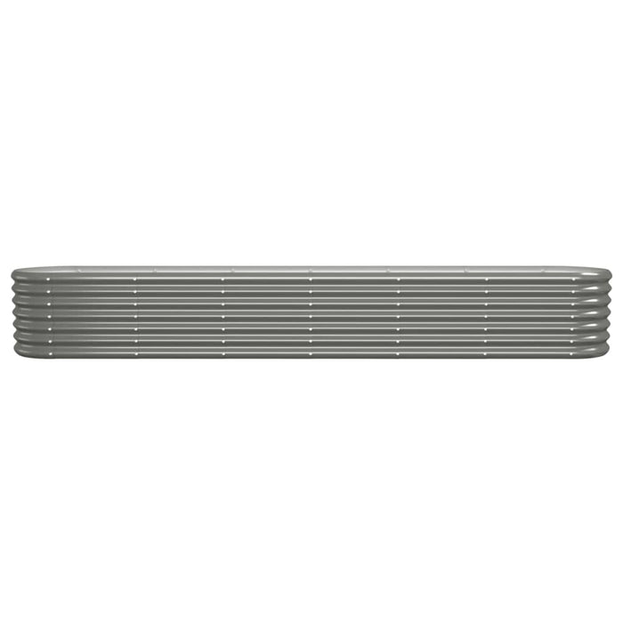 Strat înălțat grădină gri 260x40x36cm oțel galvanizat WALTI