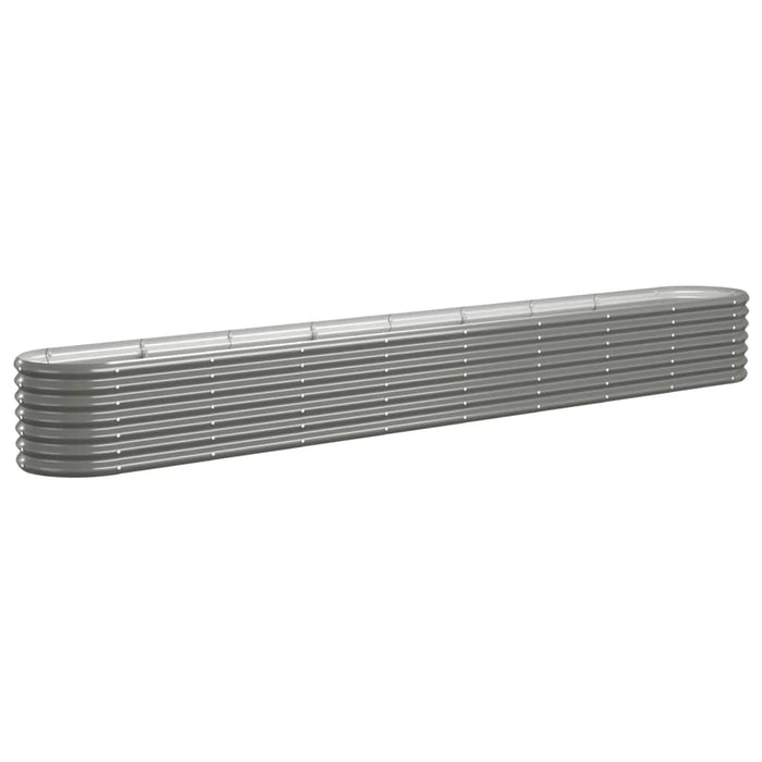 Strat înălțat grădină gri 332x40x36cm oțel galvanizat WALTI