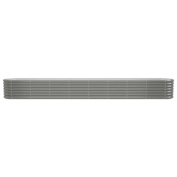 Strat înălțat grădină gri 332x40x36cm oțel galvanizat WALTI