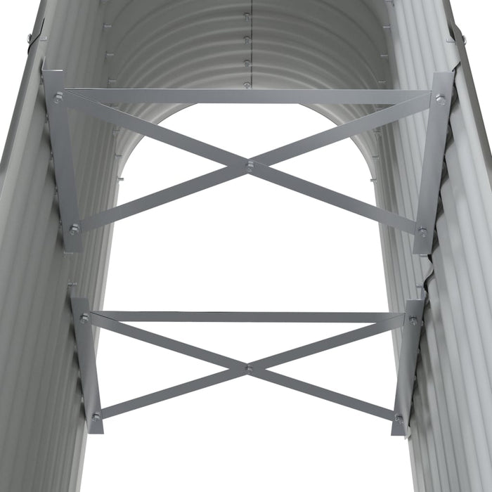 Strat înălțat grădină gri 114x40x68cm oțel galvanizat WALTI