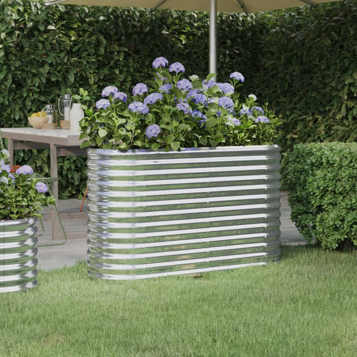 Strat înălțat grădină 114x40x68 cm oțel galvanizat WALTI