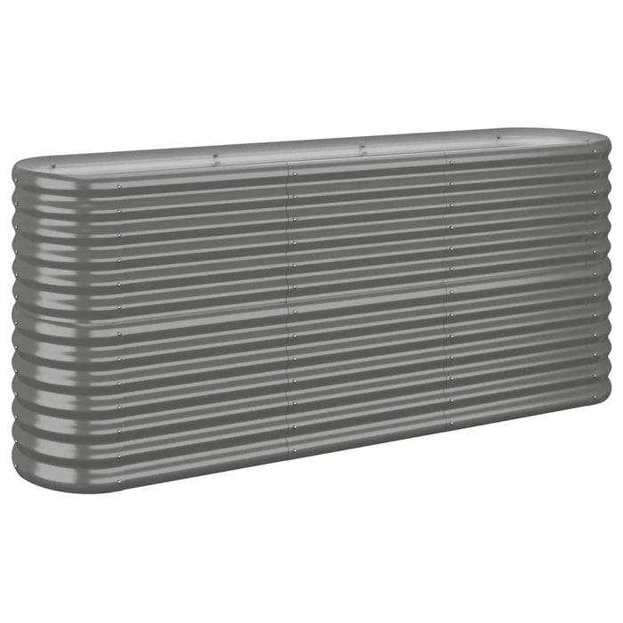 Strat înălțat grădină gri 152x40x68cm oțel galvanizat WALTI