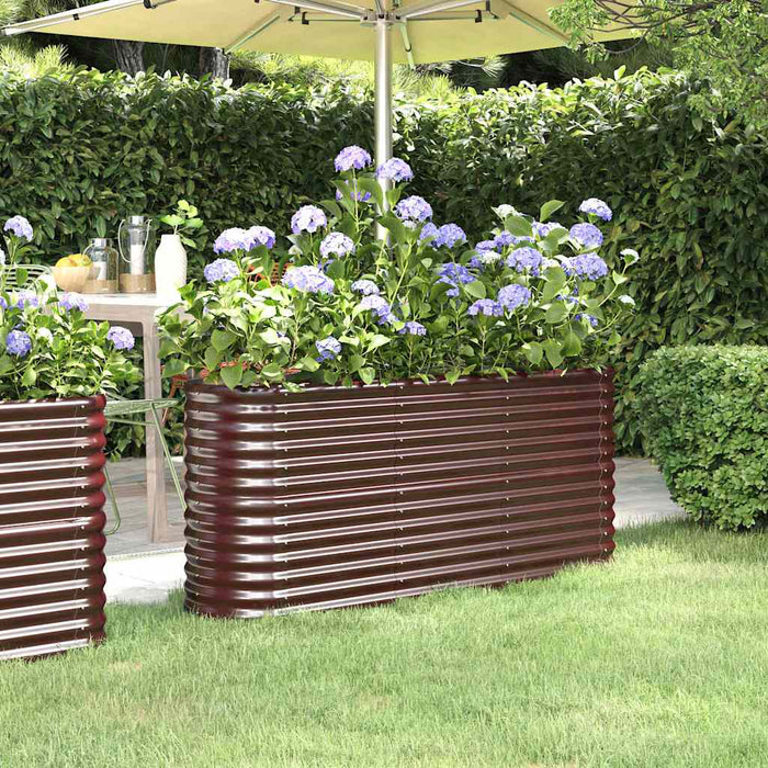 Strat înălțat grădină 152x40x68 cm oțel galvanizat WALTI