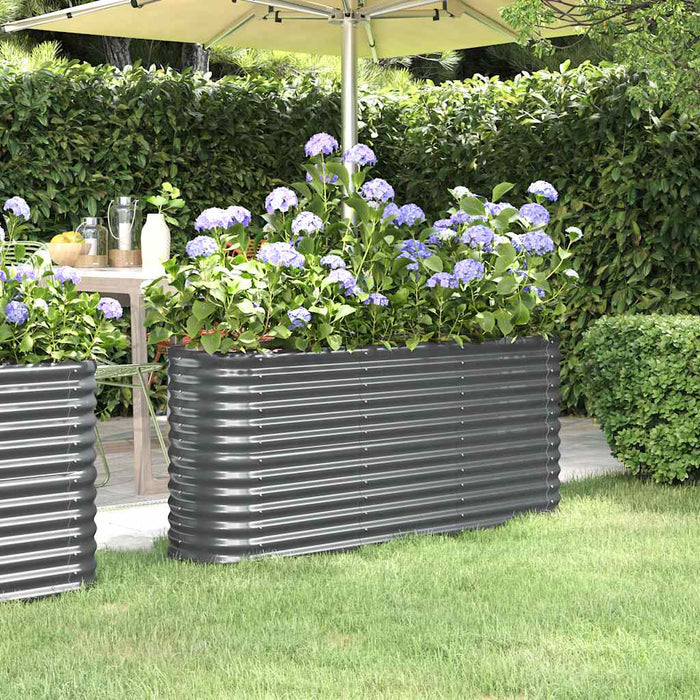 Strat înălțat grădină 152x40x68 cm oțel galvanizat WALTI