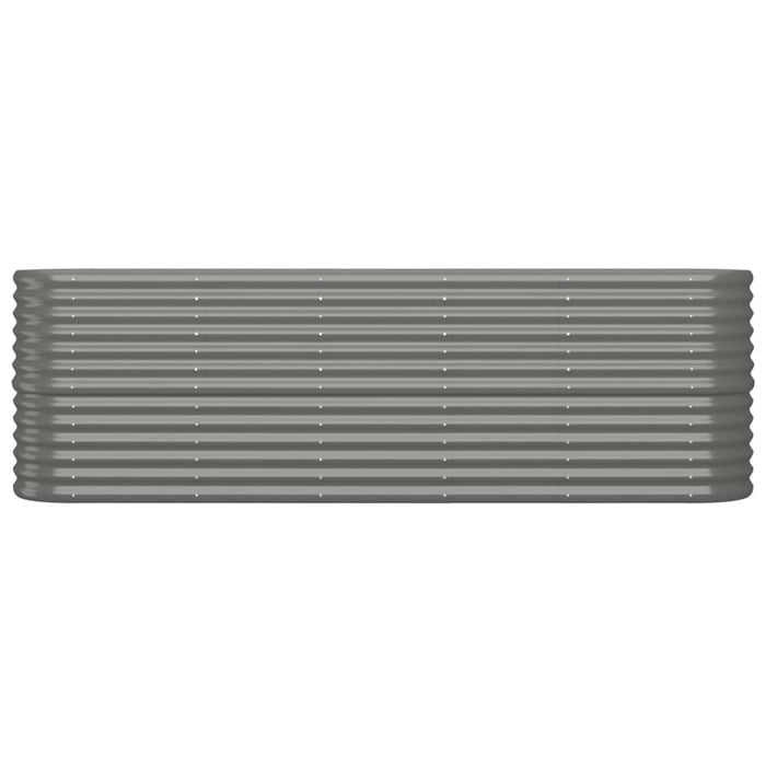 Strat înălțat grădină gri 224x40x68cm oțel galvanizat WALTI