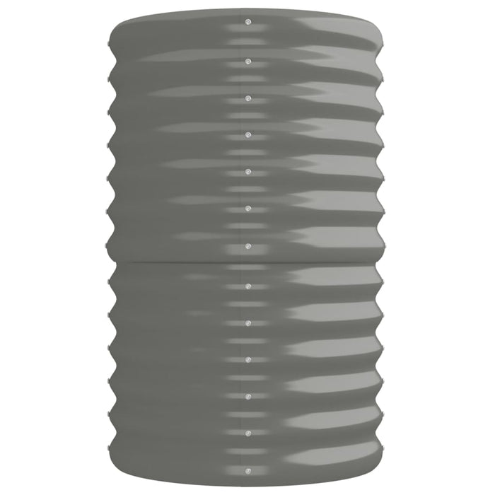 Strat înălțat grădină gri 224x40x68cm oțel galvanizat WALTI
