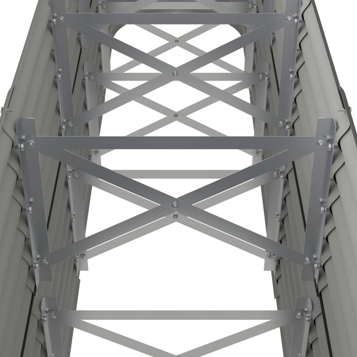Strat înălțat grădină gri 224x40x68cm oțel galvanizat WALTI