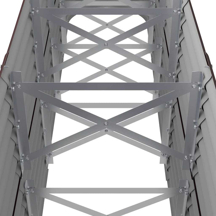 Strat înălțat grădină 224x40x68 cm oțel galvanizat WALTI