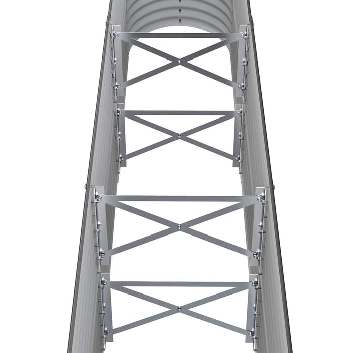Strat înălțat grădină 224x40x68 cm oțel galvanizat WALTI