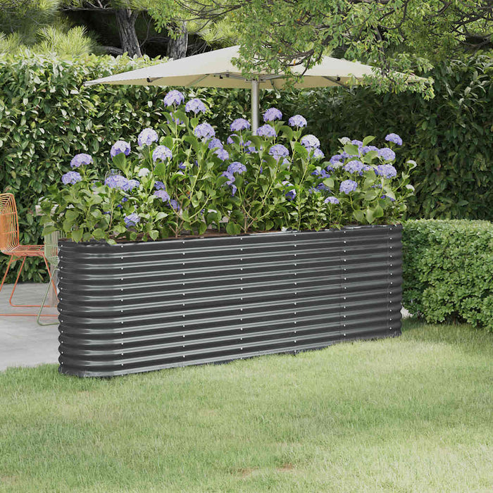 Strat înălțat grădină 224x40x68 cm oțel galvanizat WALTI