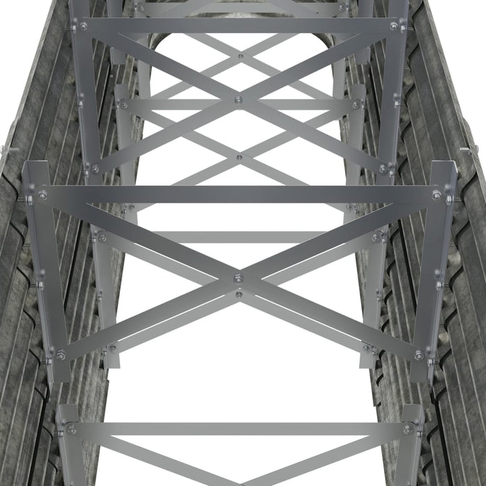 Strat înălțat grădină 224x40x68 cm oțel galvanizat WALTI
