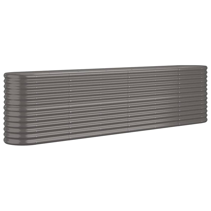 Strat înălțat grădină gri 260x40x68cm oțel galvanizat WALTI