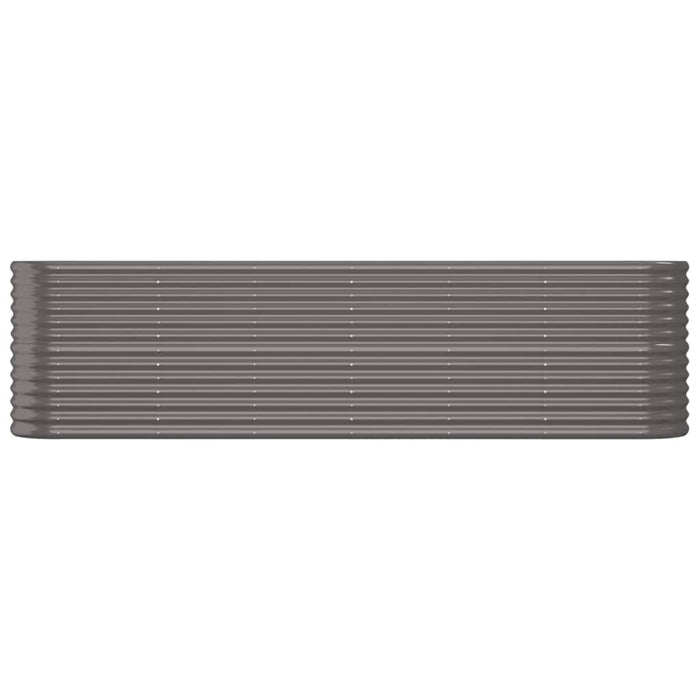 Strat înălțat grădină gri 260x40x68cm oțel galvanizat WALTI
