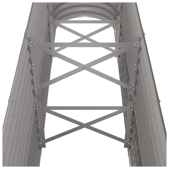 Strat înălțat grădină gri 260x40x68cm oțel galvanizat WALTI