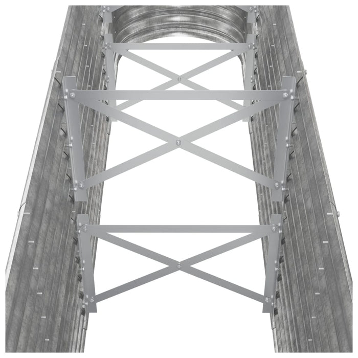 Strat înălțat grădină 260x40x68 cm oțel galvanizat WALTI
