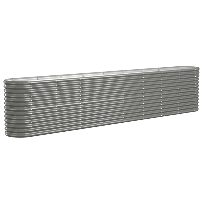 Strat înălțat grădină gri 332x40x68cm oțel galvanizat WALTI