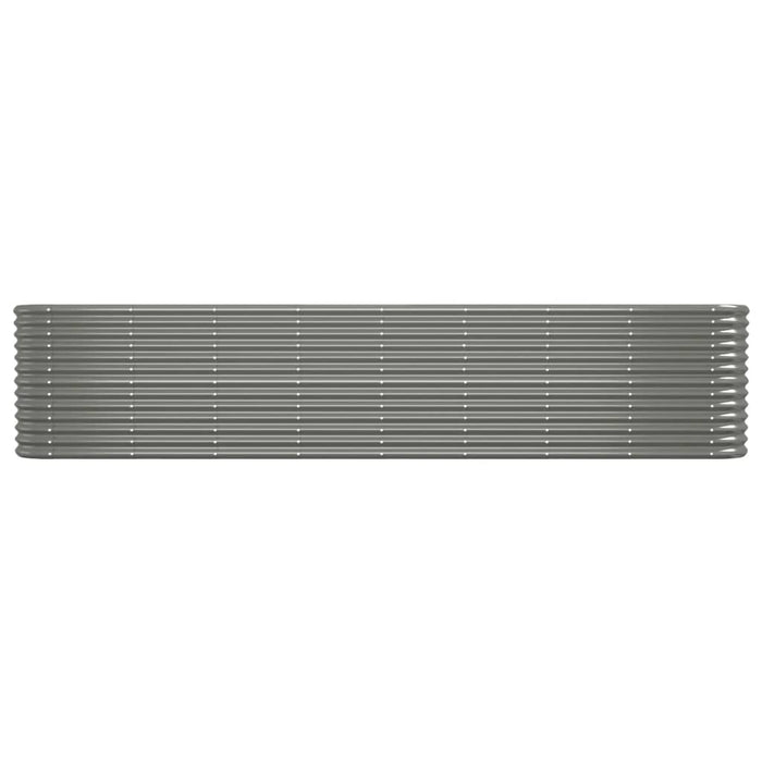 Strat înălțat grădină gri 332x40x68cm oțel galvanizat WALTI