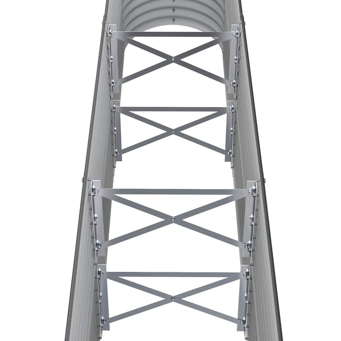 Strat înălțat grădină 332x40x68 cm oțel galvanizat WALTI