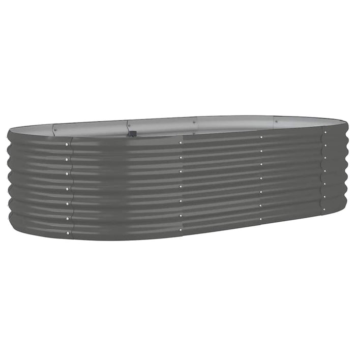 Strat înălțat grădină gri 152x80x36cm oțel galvanizat WALTI