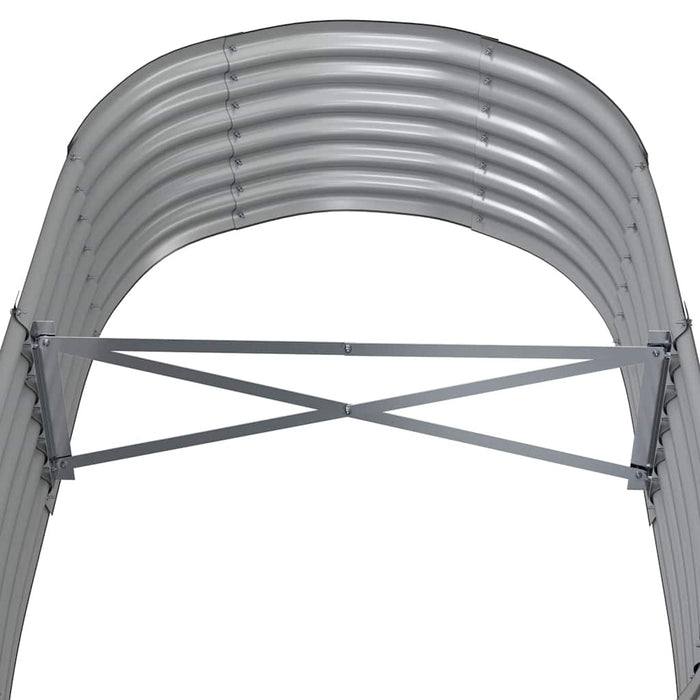 Strat înălțat grădină gri 152x80x36cm oțel galvanizat WALTI