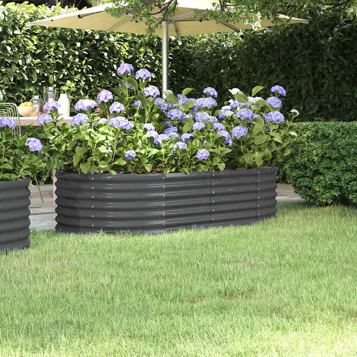 Strat înălțat grădină 152x80x36 cm oțel galvanizat WALTI