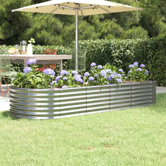 Strat înălțat grădină 224x80x36 cm oțel galvanizat WALTI