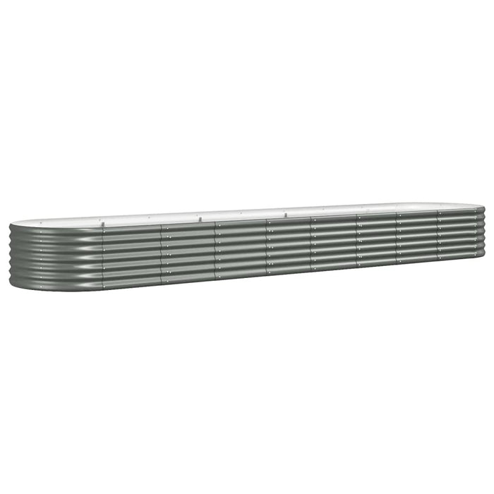 Strat înălțat grădină gri 368x80x36cm oțel galvanizat WALTI
