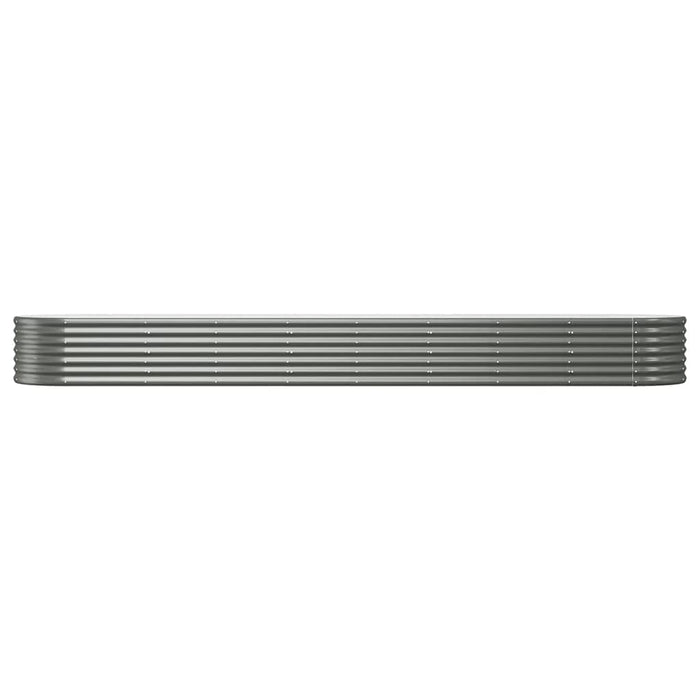 Strat înălțat grădină gri 368x80x36cm oțel galvanizat WALTI