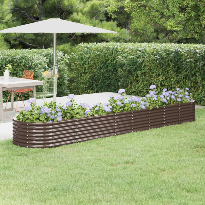 Strat înălțat grădină 368x80x36 cm oțel galvanizat WALTI