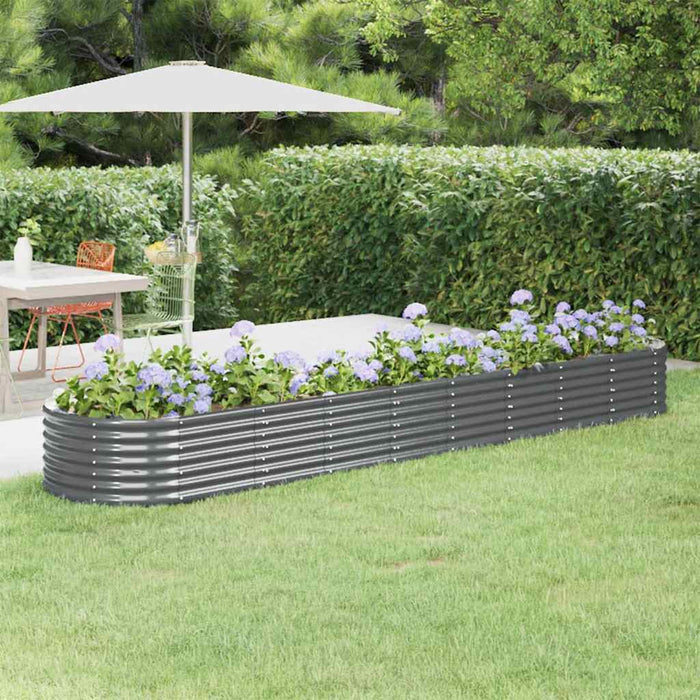 Strat înălțat grădină 368x80x36 cm oțel galvanizat WALTI