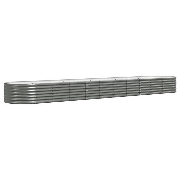 Strat înălțat grădină gri 440x80x36cm oțel galvanizat WALTI