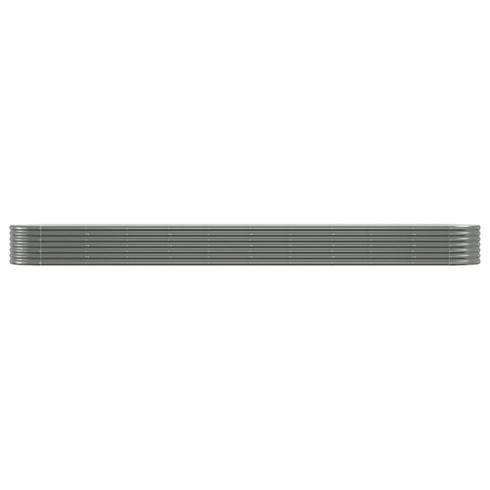 Strat înălțat grădină gri 440x80x36cm oțel galvanizat WALTI