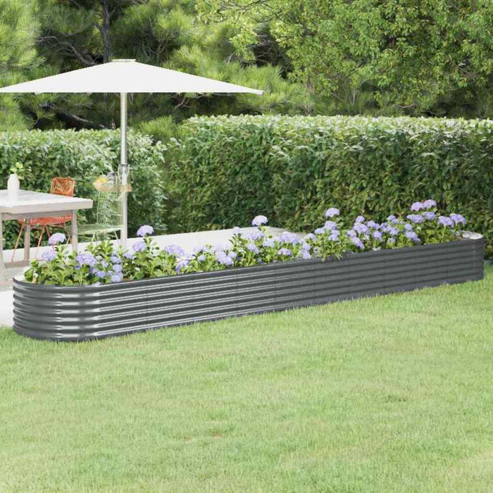 Strat înălțat grădină 440x80x36 cm oțel galvanizat WALTI