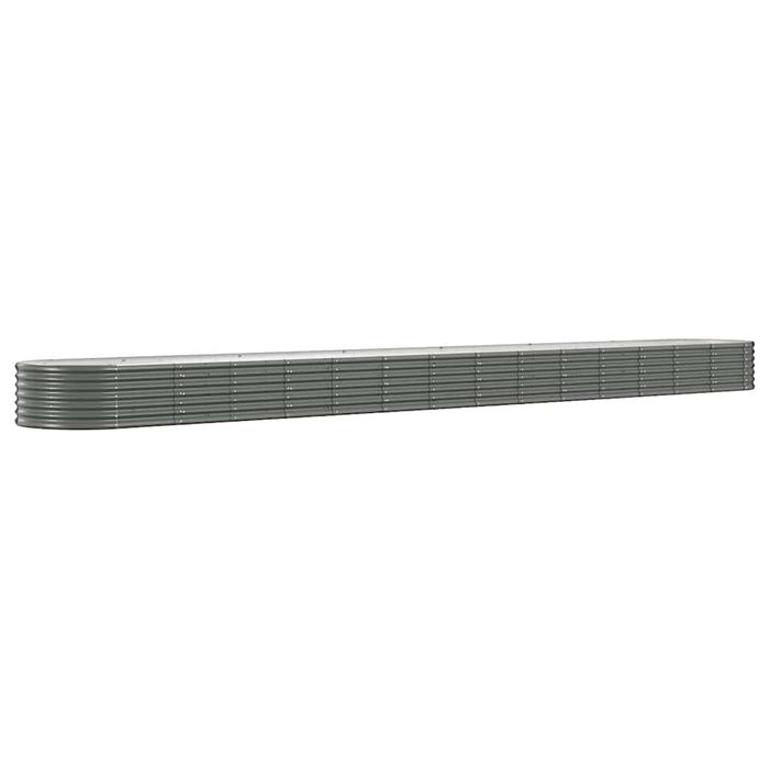 Strat înălțat grădină gri 620x80x36cm oțel galvanizat WALTI
