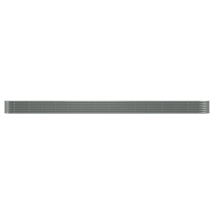 Strat înălțat grădină gri 620x80x36cm oțel galvanizat WALTI