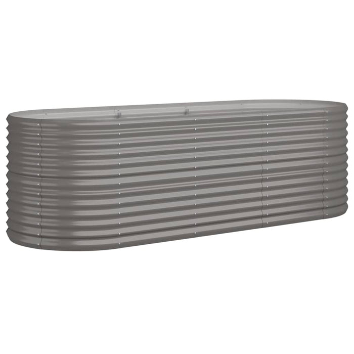Strat înălțat grădină gri 224x80x68cm oțel galvanizat WALTI