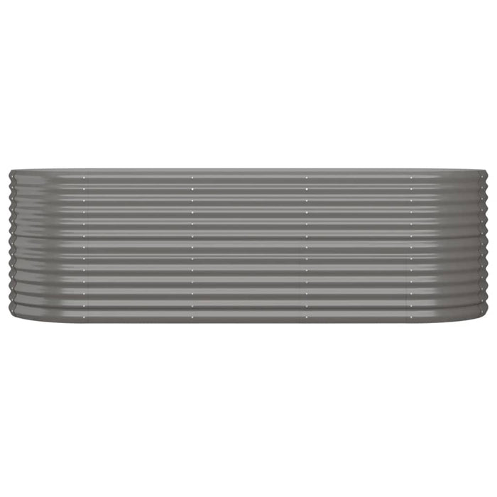 Strat înălțat grădină gri 224x80x68cm oțel galvanizat WALTI