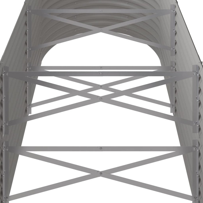 Strat înălțat grădină gri 224x80x68cm oțel galvanizat WALTI