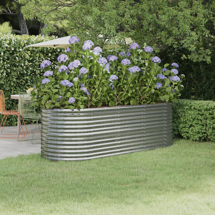 Strat înălțat grădină 224x80x68 cm oțel galvanizat WALTI