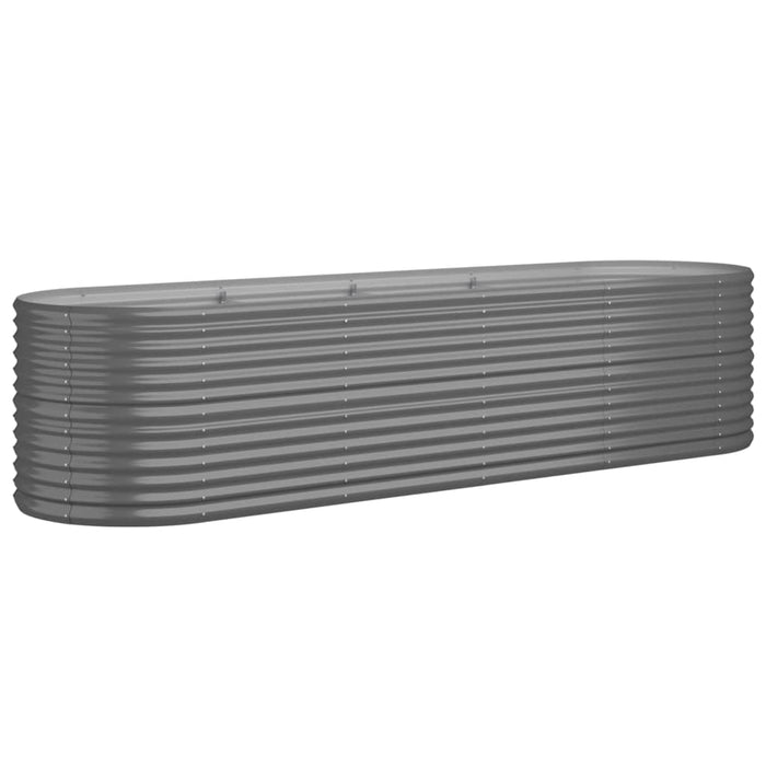 Strat înălțat grădină gri 296x80x68cm oțel galvanizat WALTI