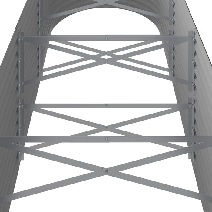 Strat înălțat grădină gri 296x80x68cm oțel galvanizat WALTI