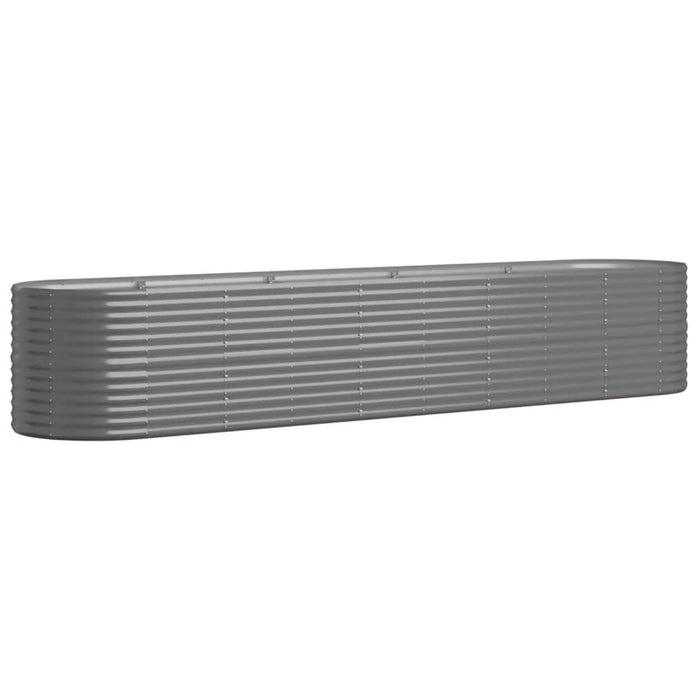 Strat înălțat grădină gri 368x80x68cm oțel galvanizat WALTI
