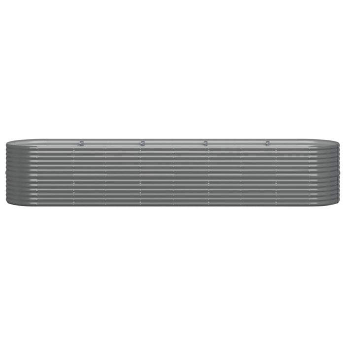 Strat înălțat grădină gri 368x80x68cm oțel galvanizat WALTI