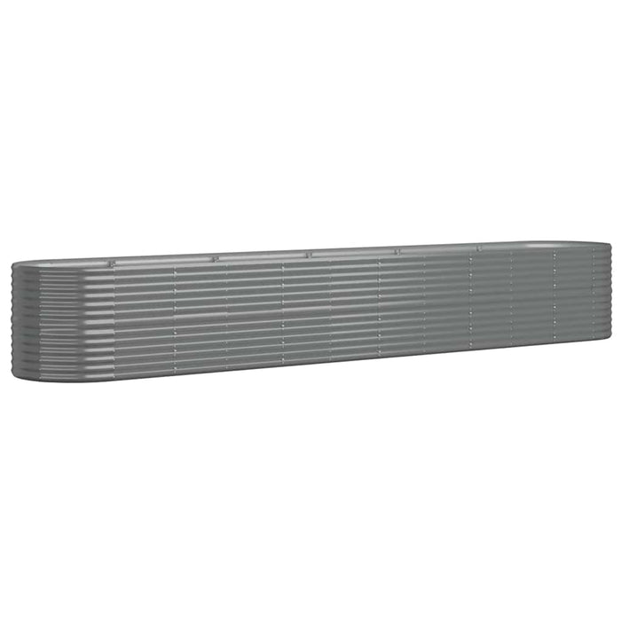Strat înălțat grădină gri 440x80x68cm oțel galvanizat WALTI