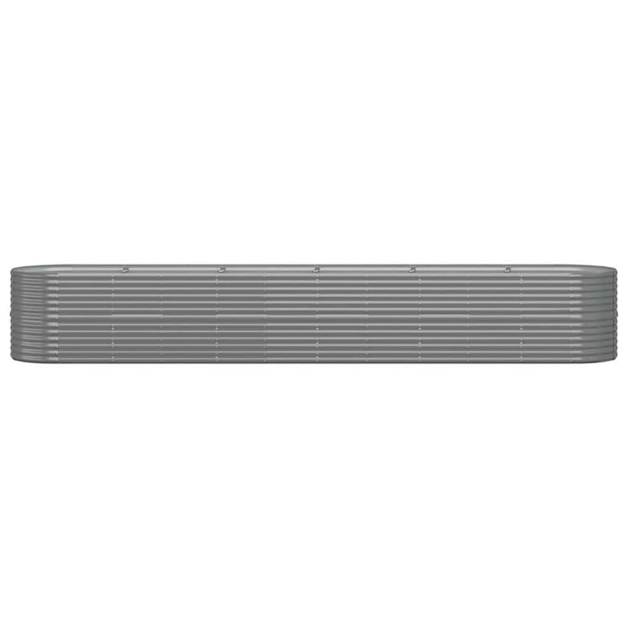 Strat înălțat grădină gri 440x80x68cm oțel galvanizat WALTI