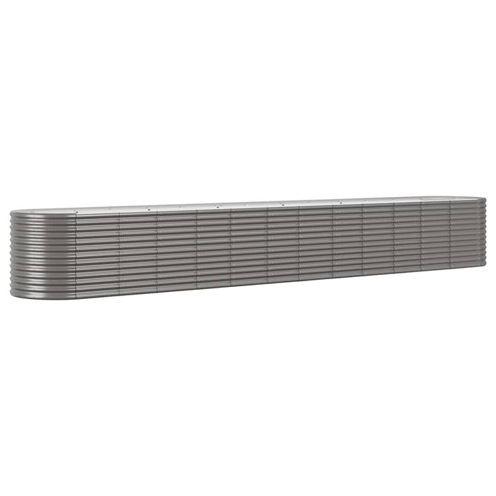 Strat înălțat grădină gri 512x80x68cm oțel vopsit electrostatic WALTI
