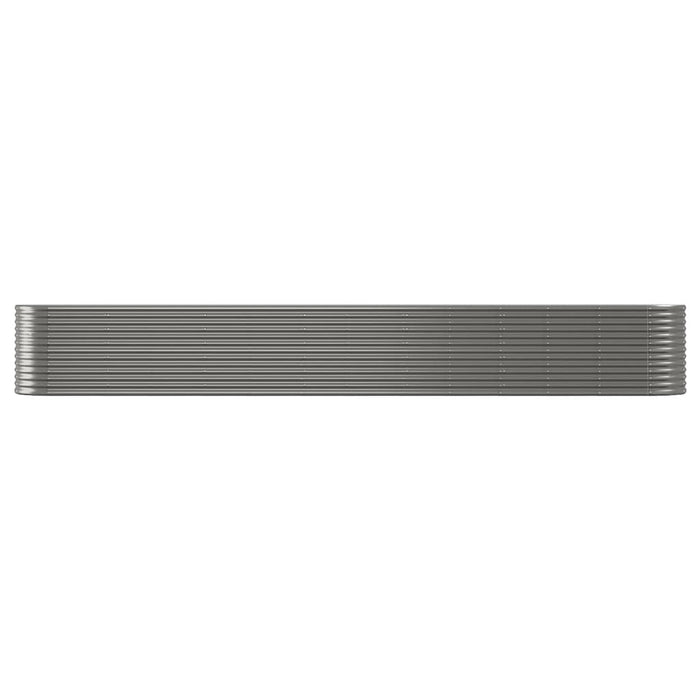 Strat înălțat grădină gri 512x80x68cm oțel vopsit electrostatic WALTI