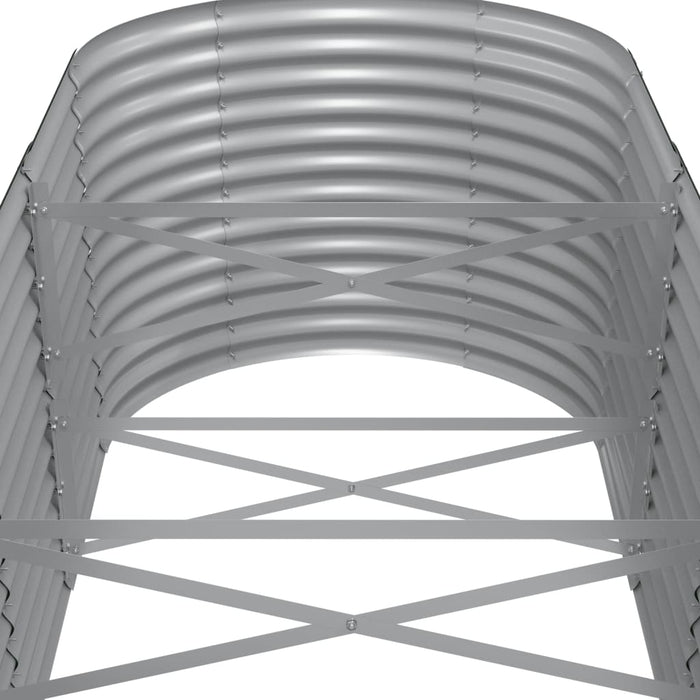Strat înălțat grădină gri 512x80x68cm oțel vopsit electrostatic WALTI